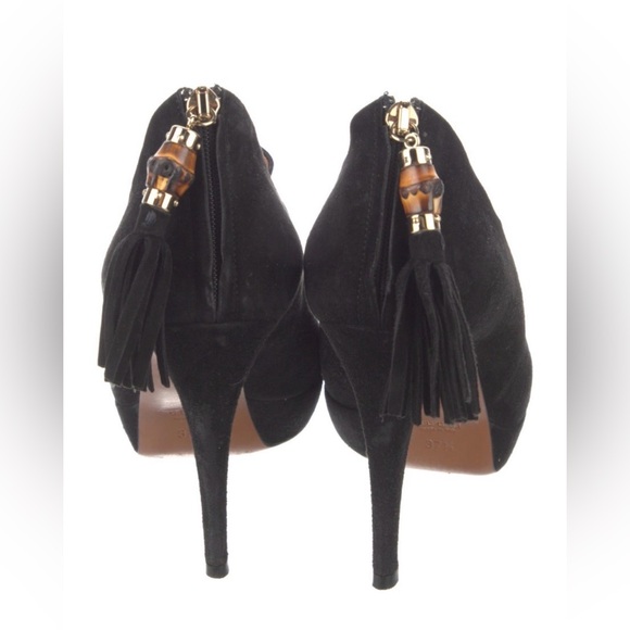 Gucci Black Ankle Booties with Tassel - Picture 2 of 11